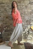 Sabo Boucle Flower Blouse Sherbet Coral